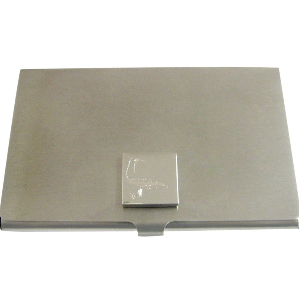 Etched Seagull Bird Business Card Holder